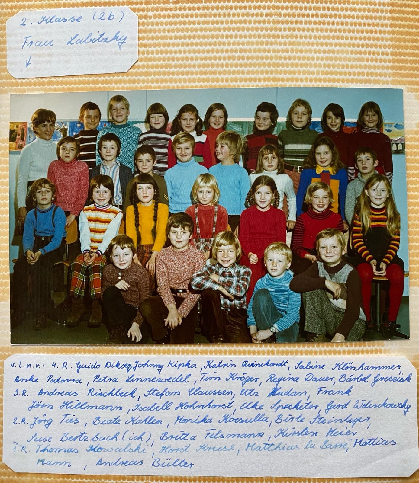Klasse 2b - mit Namen